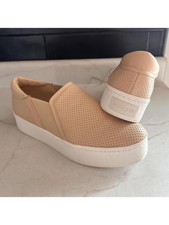 Vince Shoes - NEW VINCE Warren II Platform Sneaker Shoes Marble Beige Tan Women’s sz 8.5 EU 39